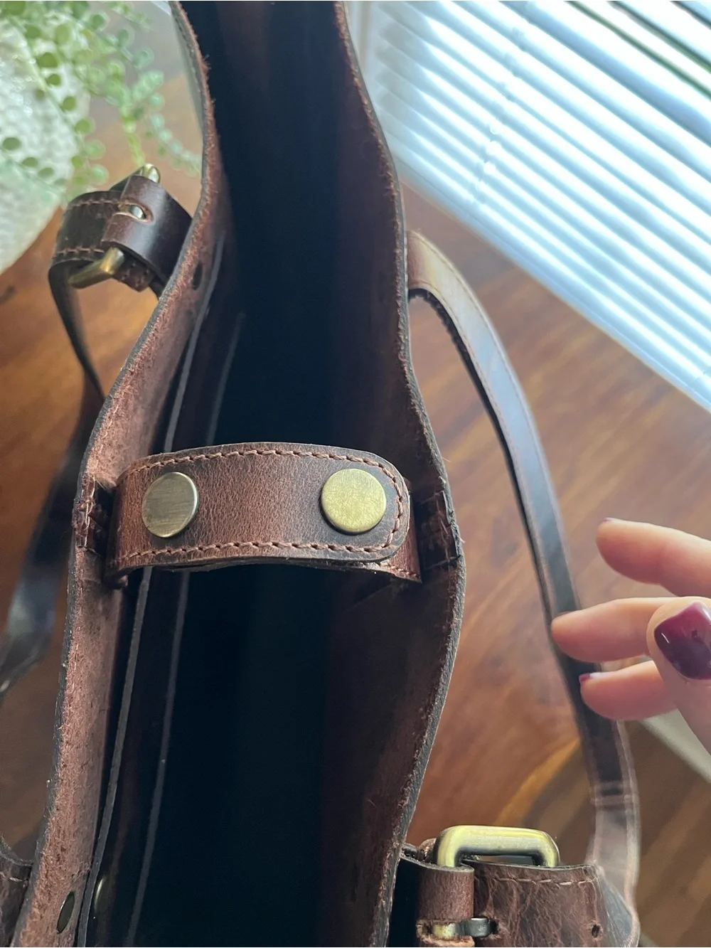Full-Grain Buffalo Leather Tote | Handcrafted | Espresso Brown | NWOT